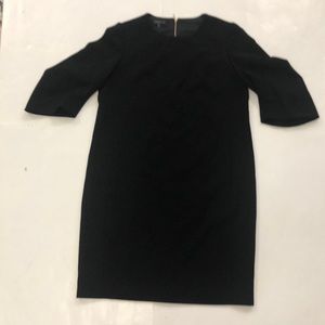 Lafayette 148 NY 10 Black Dress 3/4 length sleeve 2 Pocket Back Zipper Excellent